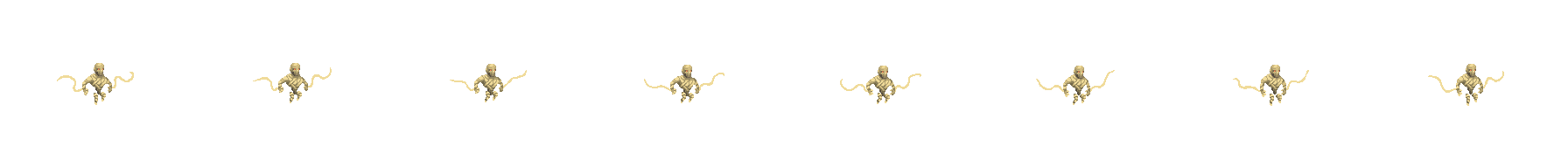 Mummy animated sprite sheet, shown at its idle frame