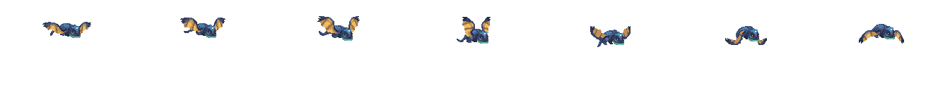 Highland Wyrmling animated sprite sheet, shown at its idle frame