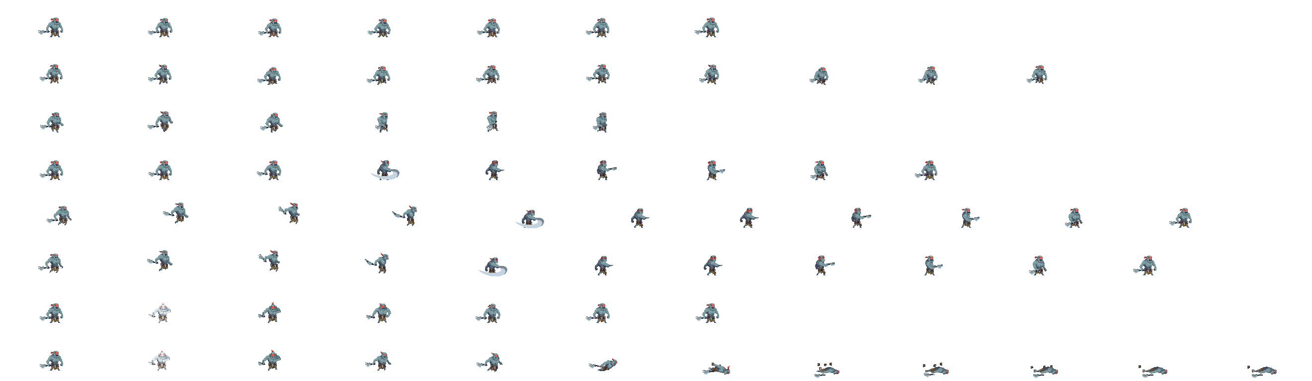 Prison Assassin animated sprite sheet, shown at its idle frame