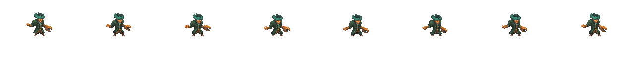Crab-Claw Raider animated sprite sheet, shown at its idle frame