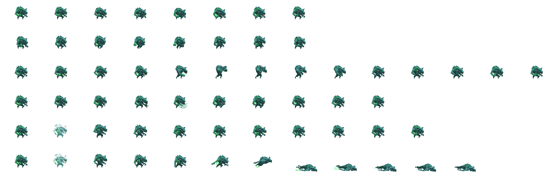 Mutant Rat animated sprite sheet, shown at its idle frame