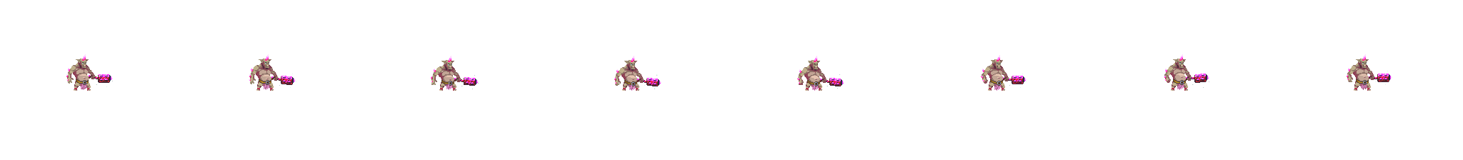 Depths Shardbrute animated sprite sheet, shown at its idle frame