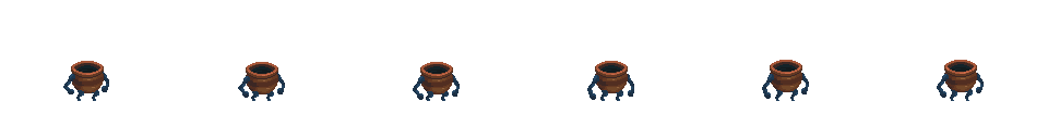 Abyssal Potwretch animated sprite sheet, shown at its idle frame